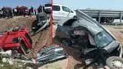 Batman'da feci kaza: Otomobil kamyonla çarpışıp şarampole yuvarlandı, 1 ölü 2 yaralı