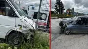 Burdur'da Okul Servisi ile Otomobil Kafa Kafaya Çarpıştı: 7 Yaralı