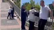Bursa'da kadın şiddetine kadın müdahalesi: Darp eden erkeği iterek uzaklaştırdı
