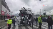 Bursa'da TIR, trafik ışıklarında bekleyen tankere çarptı: 1 ölü