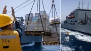 CENTCOM'dan USS Delbert D. Black ile ikmal görüntüleri
