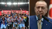 Cumhurbaşkanı Erdoğan'dan Trabzonspor'a şampiyonluk tebriği