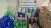 Edirne'de 4 bin 613 litre sahte sıvı deterjan ele geçirildi