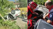 Edremit'te feci kaza: Takla atan otomobilde 1 ölü, 3 yaralı