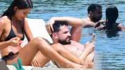 Ekin Mert Daymaz'ın Bodrum'da gizemli plaj sohbeti kamerada