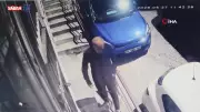 Eyüpsultan'da kazadan saniyelerle kurtulan vatandaşın anları kamerada