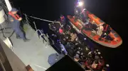 Ezine açıklarında 31 düzensiz göçmen yakalandı, 1 şüpheli gözaltında