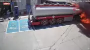 Fethiye'deki tanker yangınının güvenlik kamerası görüntüleri yayınlandı