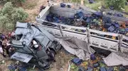 Gaziantep'te tır viyadükten düştü: 2 ölü, 4 yaralı