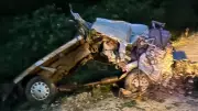 Giresun'da yamaçtan uçan otomobilde mucize kurtuluş: Sürücü ilk taklada fırladı