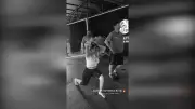 Gizem Karaca, eşi ve kızı Yaz'la spor salonunda form tuttu
