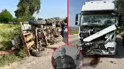 Hatay'da feci kaza: Tırla çarpışan traktör devrildi, sürücü hayatını kaybetti