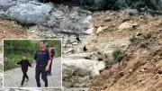 Isparta'da dağlık alanda mahsur kalan 2 çocuk halatla kurtarıldı