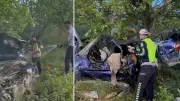 Karaman'da düğün konvoyunda takla atan otomobilde 1 ölü, 1 yaralı