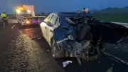 Kars'ta kamyonet otomobile çarptı: 1'i ağır 3 yaralı