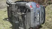 Kastamonu Tosya'da kafa kafaya çarpışma: Takla atan cip, 3 yaralı
