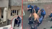 Kağıthane'de cinnet anları: Adam evin camlarını kırıp eşyaları sokağa attı