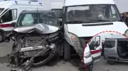 Malatya'da minibüs ile hafif ticari araç çarpıştı: 8 yaralı