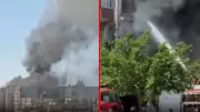 Mardin Kızıltepe'de beyaz eşya tamirhanesinde yangın paniği