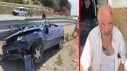 Muğla'da otomobil bariyerlere saplandı: Tavanı ezilen araçtan sürücü sağ kurtuldu