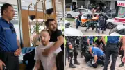 İnegöl'de yol verme kavgası: 4 yaralı, polis de yaralandı