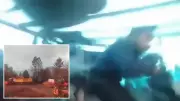 Orman işçilerinin yakınına yıldırım düştü: O anlar kamerada