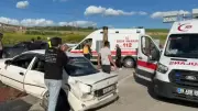 Çorum'da kavşakta çarpışma: 4 yaralı