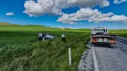 Çorum'da otomobil takla attı: Sürücü yara almadan kurtuldu