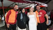 Osmaniye'de düğünde Galatasaray şampiyonluk coşkusu