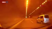 Osmaniye'de tünelde 6 araçlı zincirleme kaza: 2 yaralı, o anlar kamerada