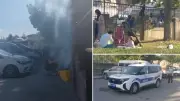 Pendik'te kaldırımda mangal yapanlara ceza