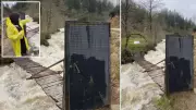 Rize'de Asma Köprüye Demir Kapı ve Kilit Tepkisi