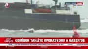 Sakarya Karasu'da Kamerun bandıralı gemi fırtınada karaya oturdu: 8 mürettebat kurtarıldı