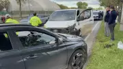Samsun Canik'te 4 Araçlı Zincirleme Kaza: 2 Yaralı