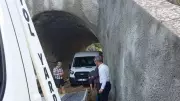 İslahiye'de sel: Minibüs alt geçitte mahsur kaldı, 4 kişi kurtarıldı