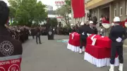 Tekirdağ Çorlu'da şehit polisler için duygusal veda töreni düzenlendi