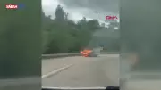 Tokat Almus Karayolunda Seyir Halindeki Otomobil Alev Aldı