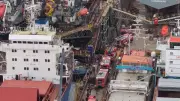 Tuzla'da tersanede bakım gemisinde yangın söndürüldü