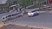Yüksekova'da 11 Yaralı Zincirleme Kaza Güvenlik Kamerasında