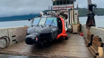 Alaska'da ABD Sahil Güvenlik Helikopteri Eğitim Uçuşunda Düştü