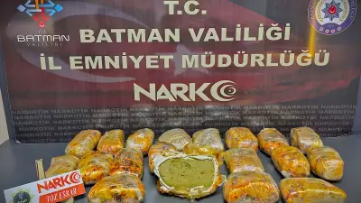 Batman'da 11 kilo 500 gram esrar ele geçirildi
