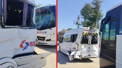 Kırşehir'de işçi servisleri çarpıştı: 17 yaralı, 1 ağır