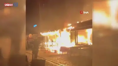 Kırıkkale'de çay ocağında yangın: İş yeri küle döndü
