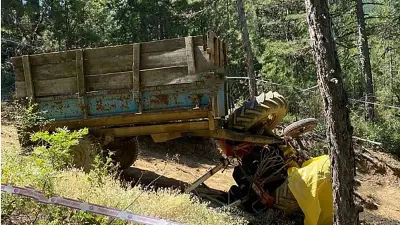 Kütahya'da traktör devrildi: 1 ölü, 1 yaralı
