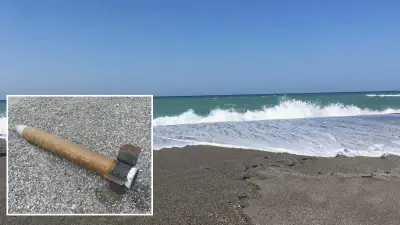 Samsun Bafra Sahilinde Şüpheli Cisim Kontrollü Patlatıldı