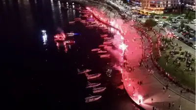 Samsunspor'un 61. Kuruluş Yıl Dönümü Meşalelerle Kutlandı