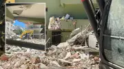 Ambarlı'da Kentsel Dönüşüm Yıkımı Sırasında Beton Parçaları Apartmana Düştü