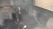 Şanlıurfa'da motosiklet deposunda yangın paniği