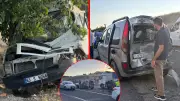 Şanlıurfa'da zincirleme kaza: Tır, minibüs ve otomobil çarpıştı, 4 yaralı