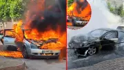 Antalya'da korkutan yangın: Otomobil aniden alev topuna döndü, patlamalar peş peşe geldi